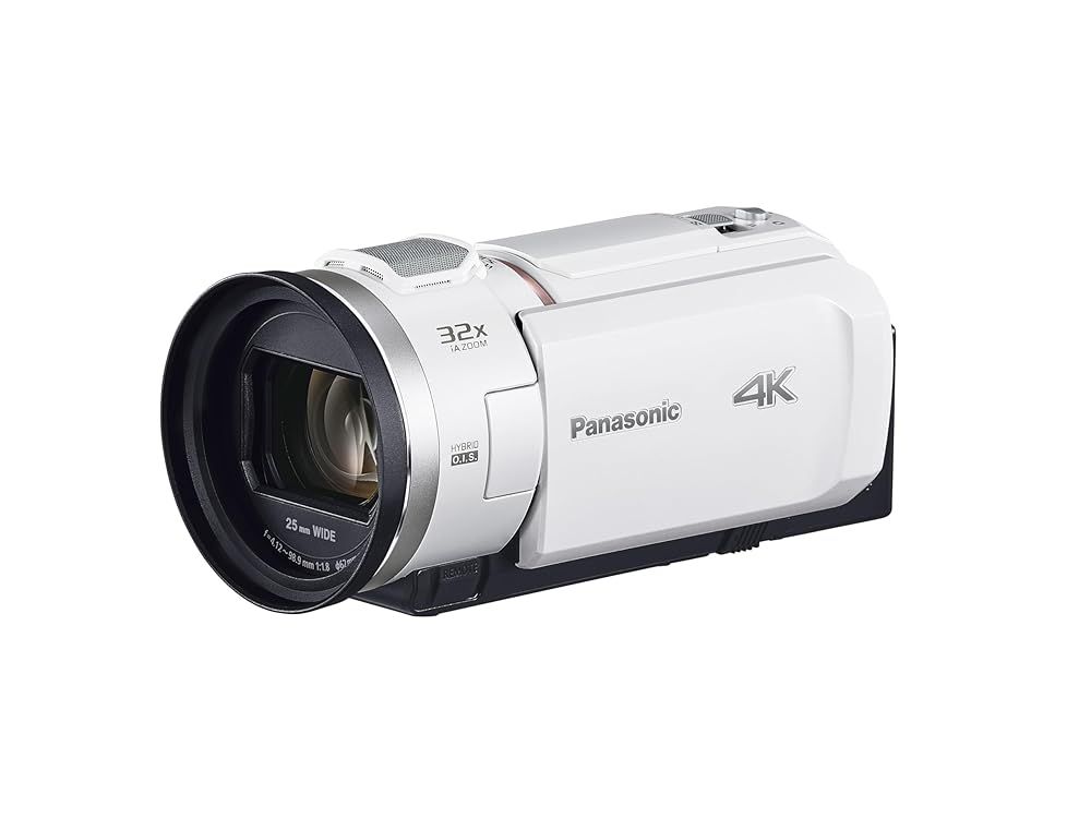 パナソニック Panasonic 4K デジタル ビデオカメラ HC-VX3-W 5軸ハイブリッド手振れ補正 光学24倍ズーム パールホワイト