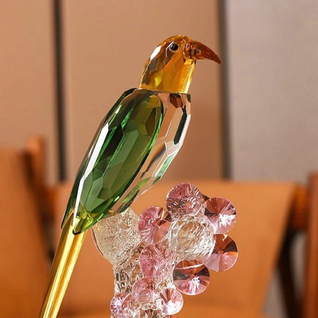 【新品】バカラ　鳥　 オウム 　動物　 置物 　バード オブジェ　クリスタル バカラ フィギュリン ○ オウム オーナメント オブジェ 11cm 鳥