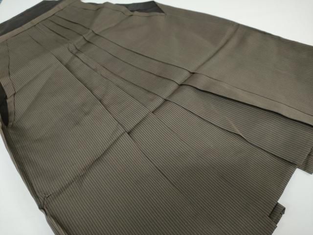 平和屋着物●男性 馬乗り袴 縞 正絹 DAAW5351ud
