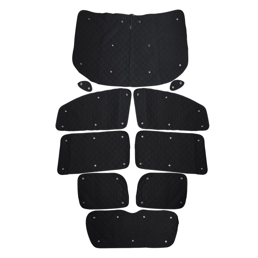 エルグランド E52 サンシェード 5層構造 メッシュカーテン カーシェード 吸盤貼付 日よけ/遮光 UVカット 車中泊 1台分 10P (トクトヨ)Tokutoyo