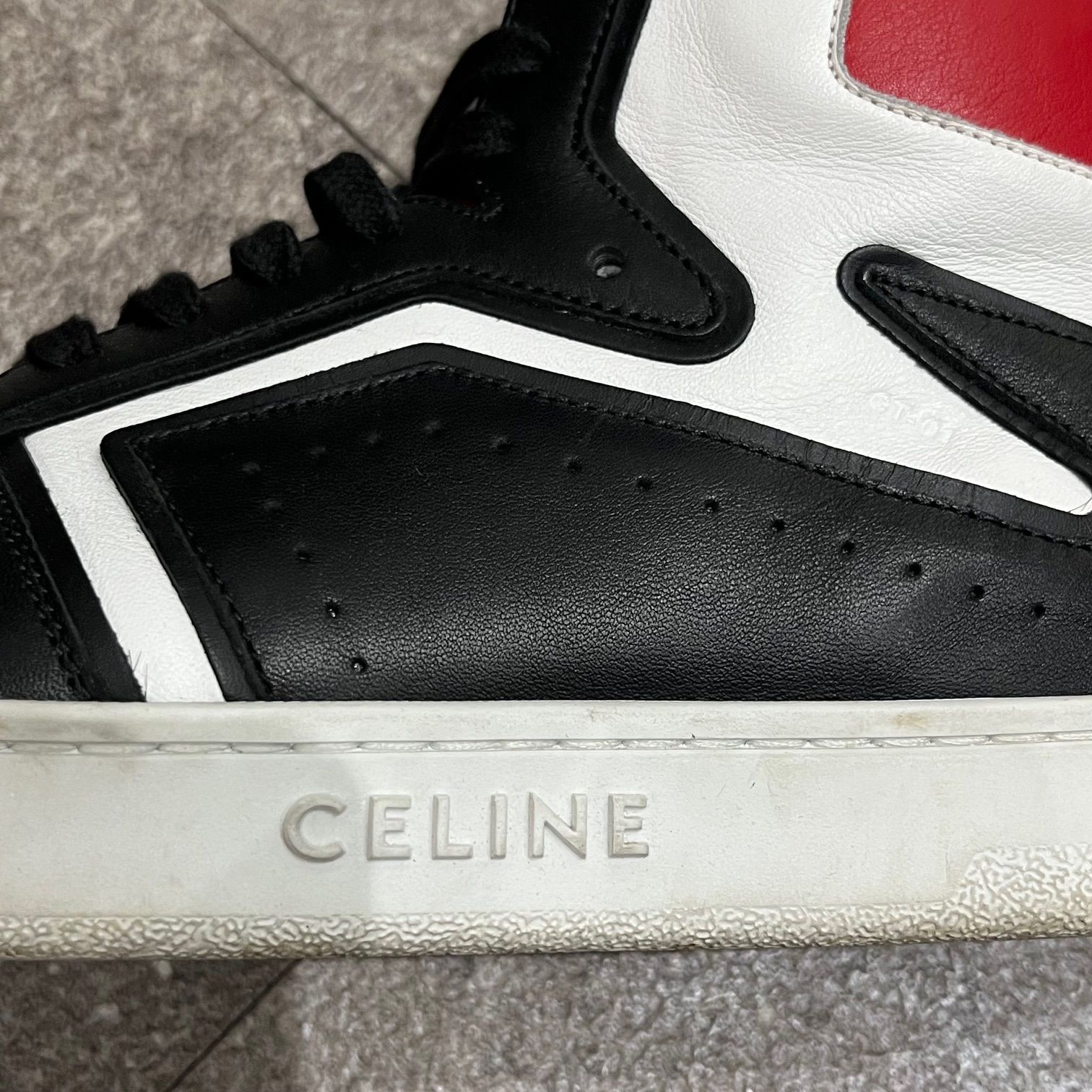 CELINE セリーヌ 21SS CT-01 ハイカット スニーカー レッド/ホワイト  