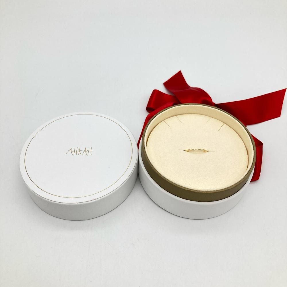 AHKAH アーカー K18 プチトロワ ダイヤリング BOX付き