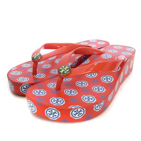 Tory Burch(トリーバーチ)ビーチサンダル 靴 シューズ ロゴ Tory Burch - トリーバーチ ロゴ ウエッジソール 厚底 ビーチ
