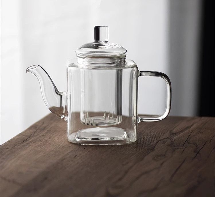 ガラス製 角型 ティーポット 茶壺 - メルカリ