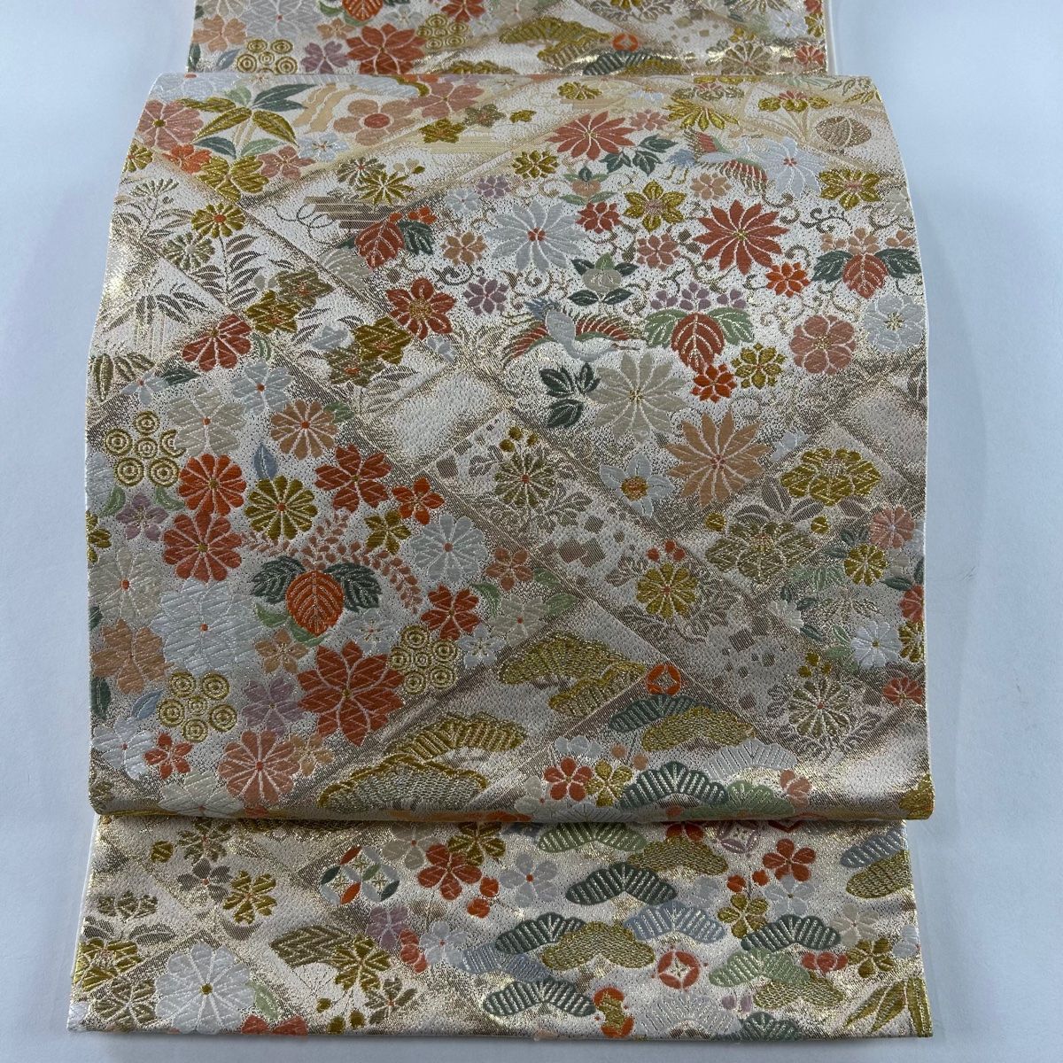 袋帯 美品 秀品 松竹梅 鳥 唐織 金糸 金色 六通 正絹 【中古】 - メルカリ