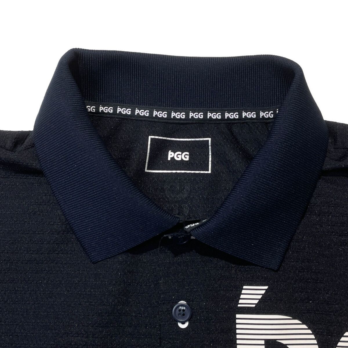 新品　PGG ピージージー　メンズポロシャツ　サイズ5 中古 メンズ ピージージー PGG 半袖ポロシャツ 5(L) 紺 ネイビー