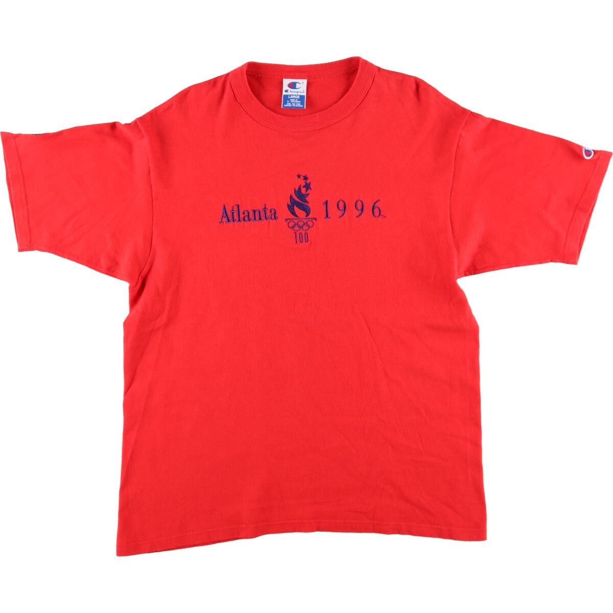 古着 90年代 チャンピオン Champion ATLANTA OLYMPIC アトランタオリンピック 1996 刺繍Tシャツ メンズL ヴィンテージ/eaa433357