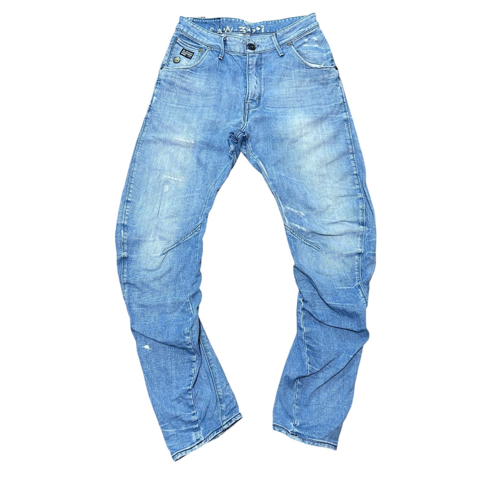 G-STAR RAW 3301 3D テーパードデニム ライトブルー メンズM 