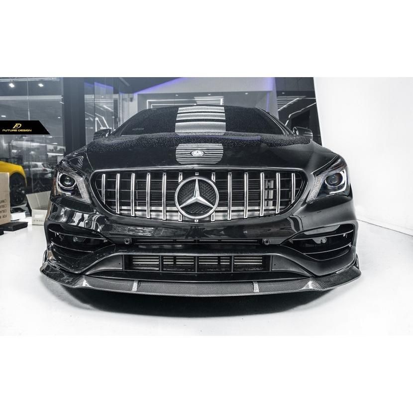 BENZ メルセデス・ベンツ CLAクラスW117 AMGパケージ フロントバンパー用カーボンリップスポイラー 本物DryCarbon ドライカーボン  CLA180 AMGスタイル 後期 - メルカリ