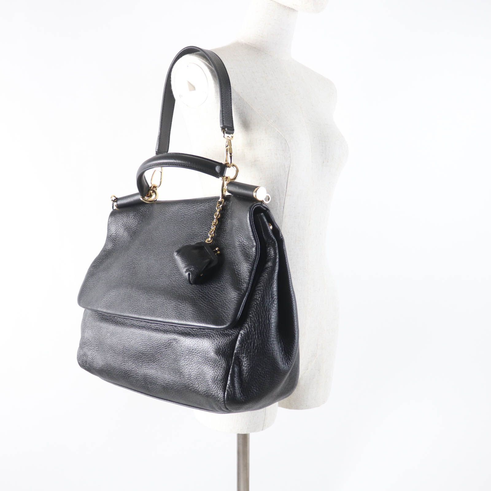 【完売必至】ドルガバ シシリー がま口チャーム付きのバッグ 未使用品☆DOLCE&GABBANA ドルチェ＆ガッバーナ シシリー がま口