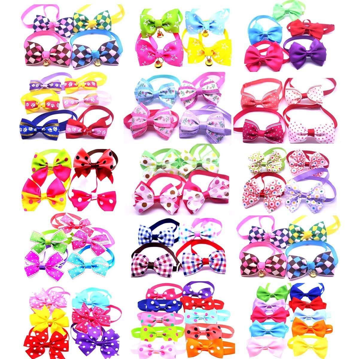 ペットトリミングリボン チョーカー アソート 100個 犬用 猫用 業務用ペットサロン、トリマー様にも