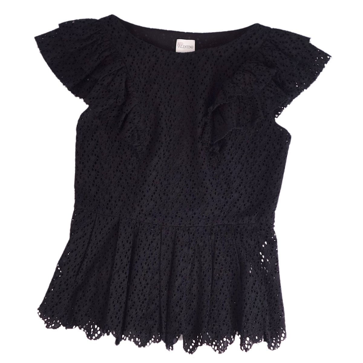 美品 ヴァレンティノ RED VALENTINO シャツ ブラウス フレンチスリ 