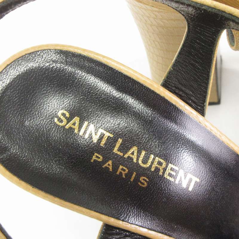 SAINT LAURENT サンローラン ポインテッドオープントゥサンダル サンローラン パリ SAINT LAURENT PARIS サンダル リボン チャン