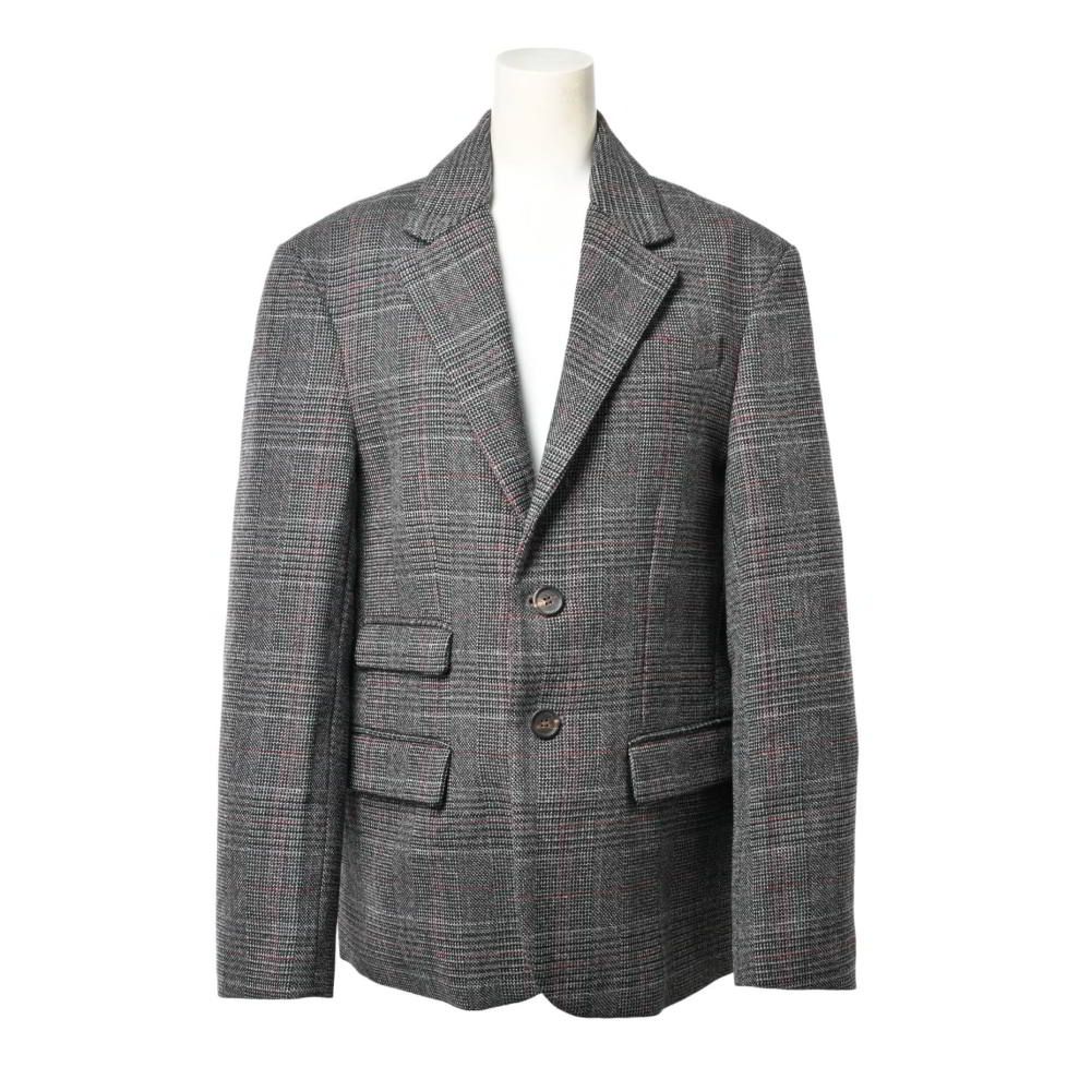 PLAN C イタリア製 ウール チェック 3B ジャケット