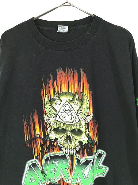 90s USA製 OVERKILL バンド Tシャツ ブラック XL-