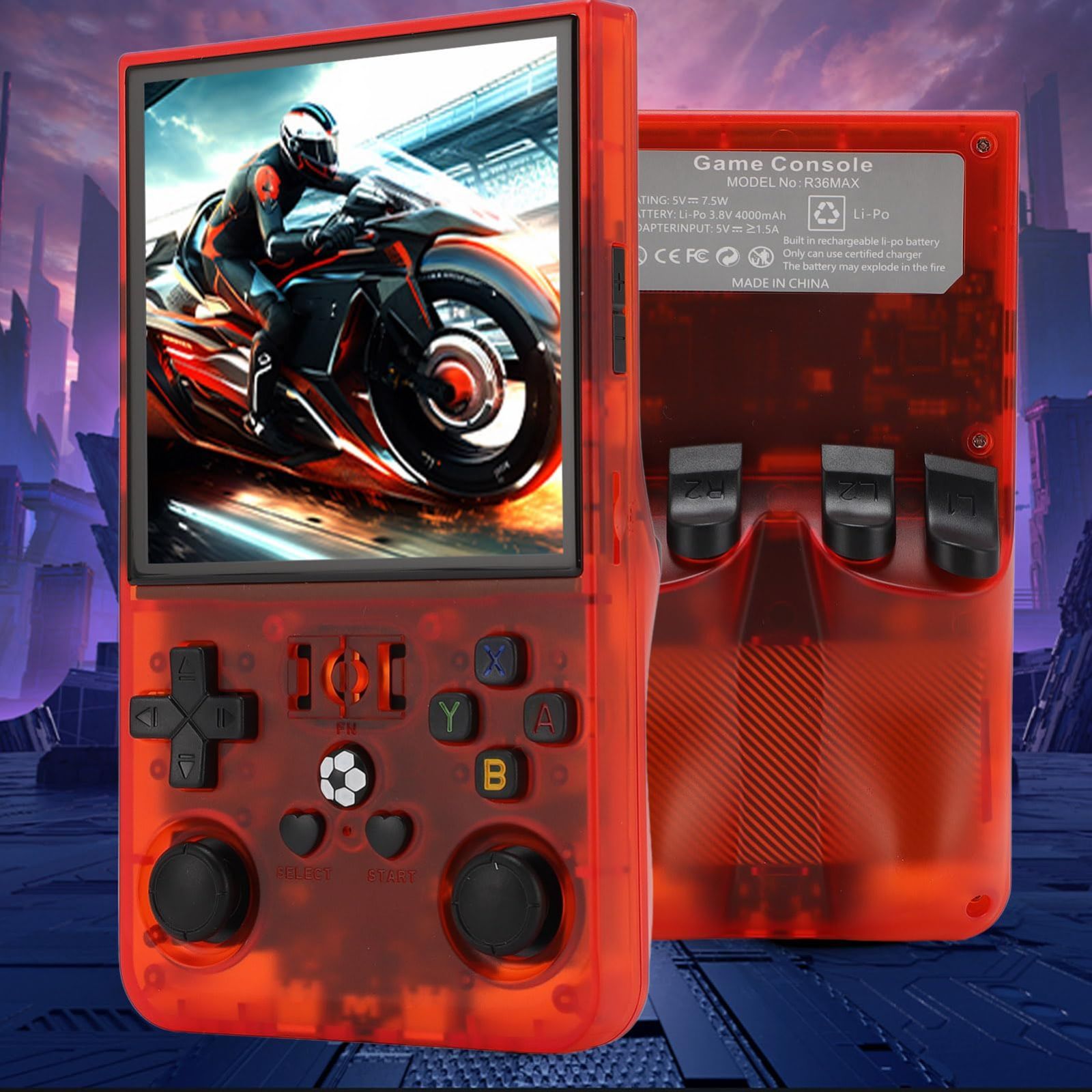 【在庫処分】4.0インチ (128G) R36 MAX 5色展開！ レトロハンド 在庫処分】R36MAX (128GB)レトロゲームコンソール ハンドヘルド