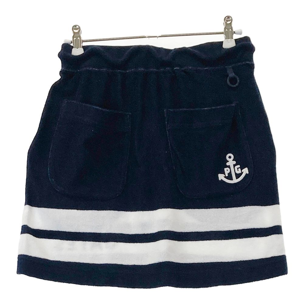 サイズ 0 PEARLY GATES パーリーゲイツ パイル地 スカート ネイビー系 240101525907 ゴルフウェア レディース ストスト