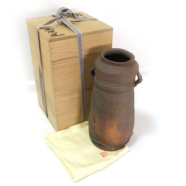 南蛮 宣明 花器 南蛮 宣明 耳付花器