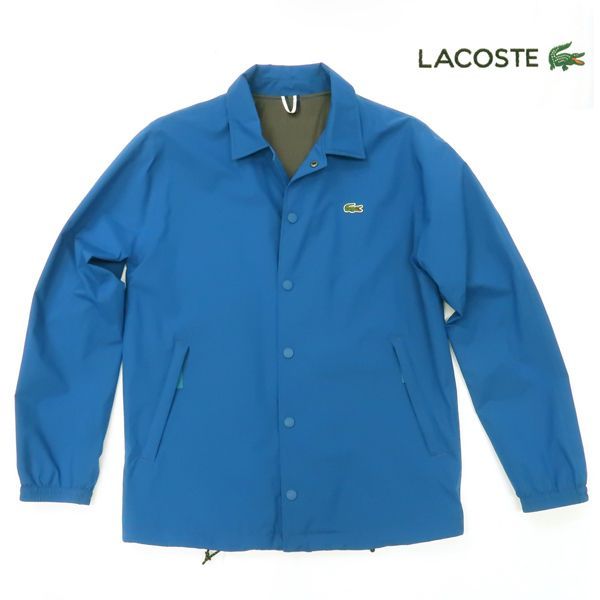 LACOSTE コーチズジャケット BH282E ブルー XS 46 ナイロン
