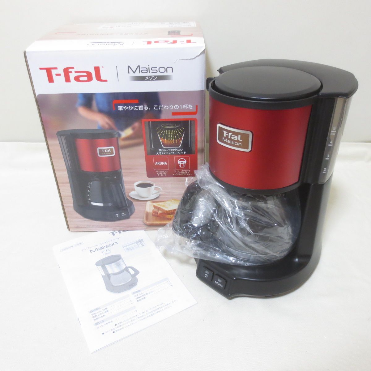 W643 T-fal ティファール コーヒーメーカー ワインレッド CM4905JP 