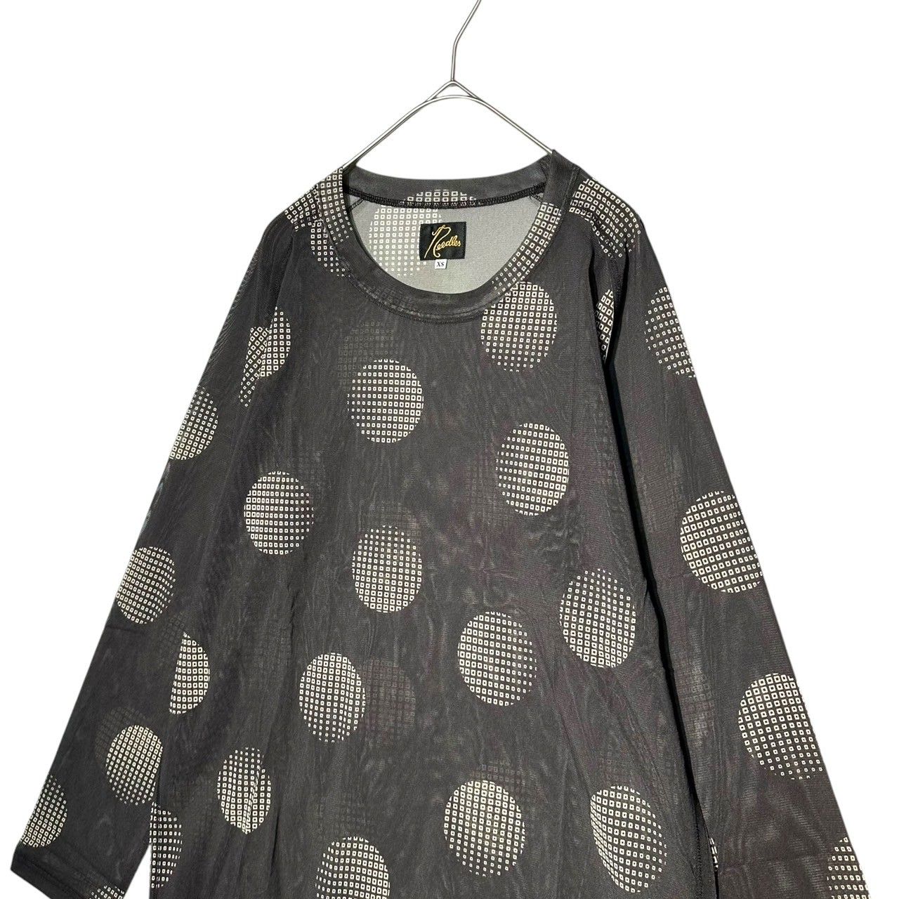 NEEDLES(ニードルズ) L/S U NECK TEE-Poly Mesh 長袖 Uネック Tシャツ 