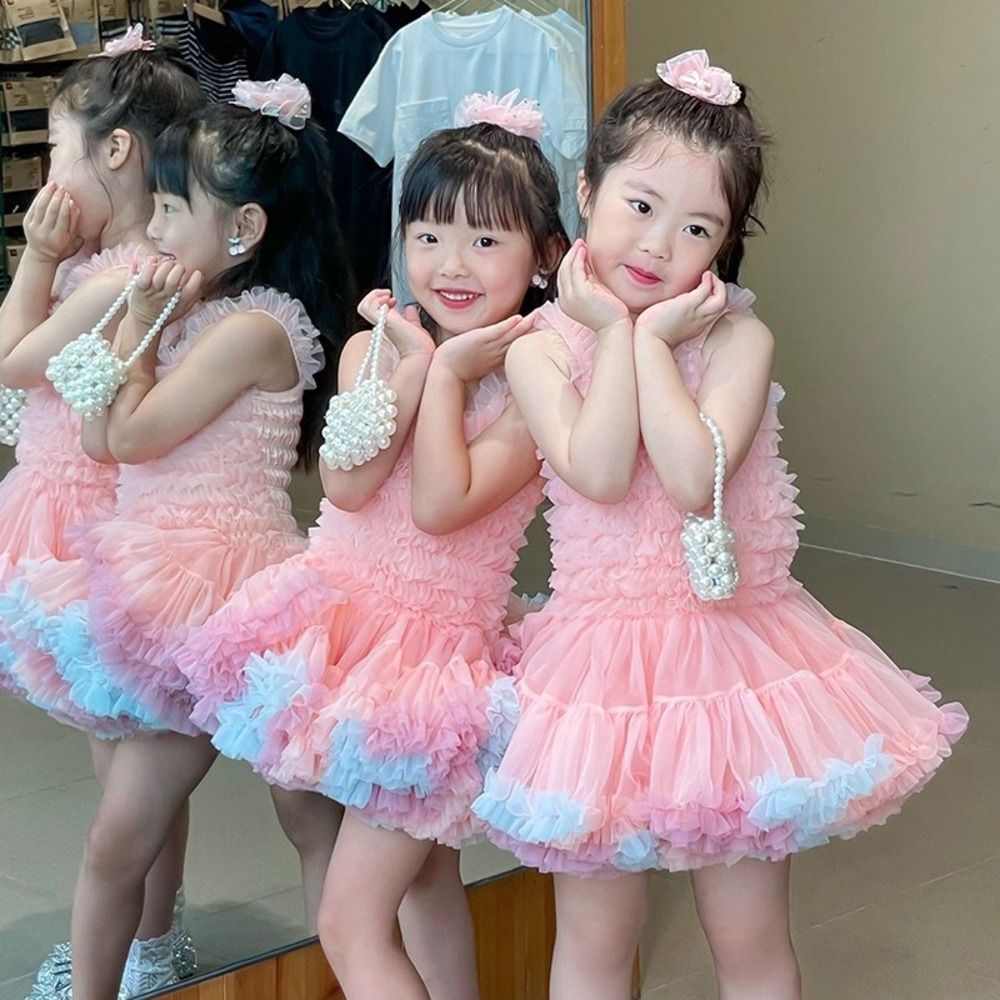 ☆ サクラ ☆ 100cm ☆ チュチュスカート ワンピース 女の子 ふわふわ おしゃれ ワンピース キッズ 女の子 チュール 春 夏 ドレス チュチュワンピース 子供服 フォーマル 衣装 コスチューム チュールワンピース かわいい 可愛い プリンセス 発表会