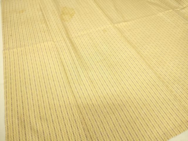平和屋着物▽山下八百子 本場黄八丈 単衣 市松綾織 正絹 逸品