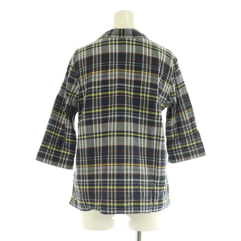 45R 45RPM チェック柄シャツ　シャツ　ハーフボタン　カプリ　長袖　3 45R 45RPM チェック柄シャツ シャツ ハーフボタン カプリ 長袖 3