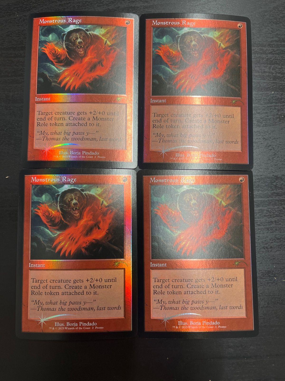 MTG 巨怪な怒り プロモ foil 英 4枚 セット MTG 巨怪な怒り プロモ foil 英 4枚 セット - メルカリ