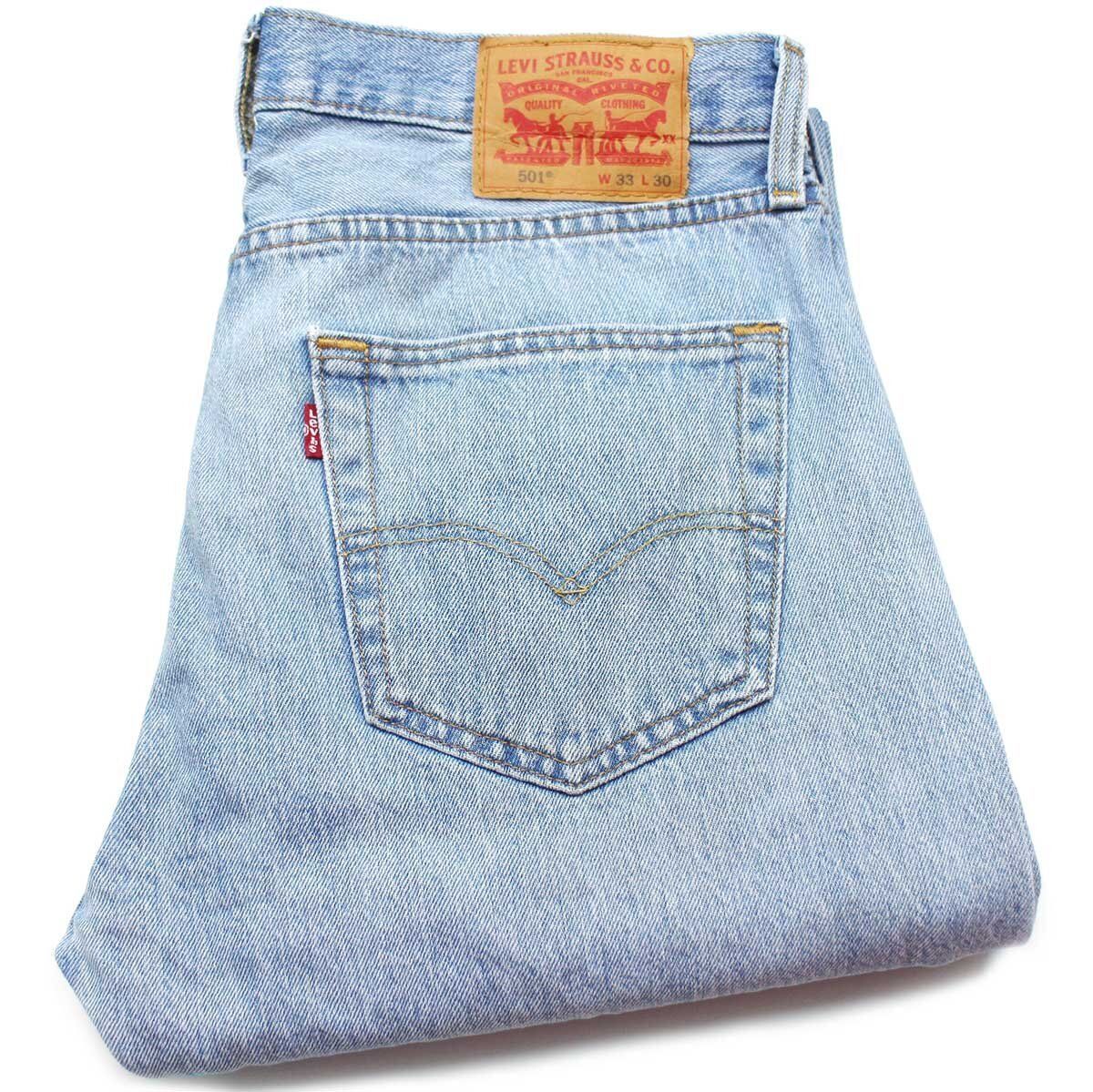 Levi'sリーバイス 501 ダメージ デニムパンツ w33 L30SDP2689 ジーンズ ストレート ユーズドウォッシュ 縦落ち ヒゲ 66 前期 シングル