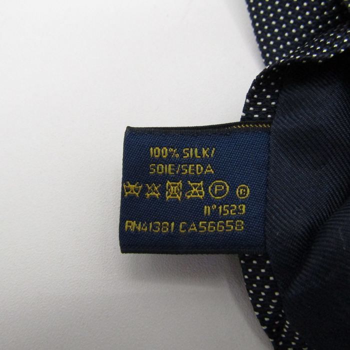 未使用品　高級　ポロラルフローレン　ネクタイ　ドット柄　ブラック　黒　シルク d3dce95dead27da28a45c0d1b24b01