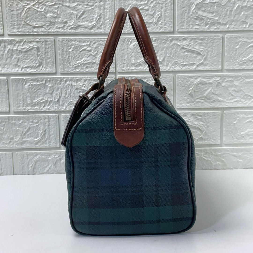 ポロラルフローレン ミニボストンバッグ ブラックウォッチ ヴィンテージ チェック ポロラルフローレン ミニ ボストンバッグ ブラックウォッチ