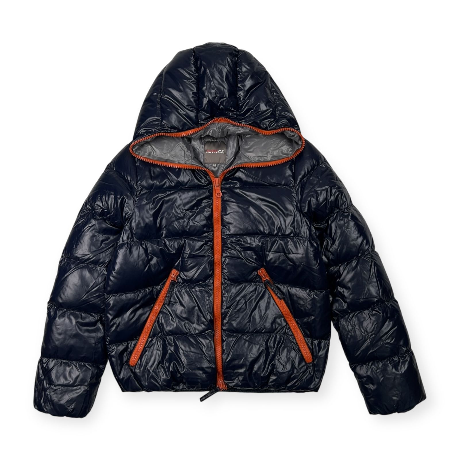 DUVETICA ダウンジャケット 48 ネイビー DUVETICA フード付き