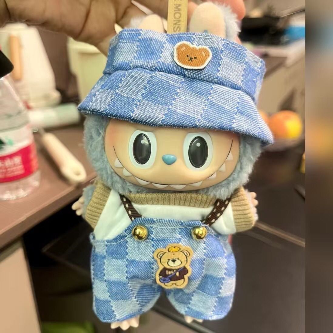 Labubu ラブブ ぬい服 着ぐるみ セットアップ 青色 3点 - メルカリ