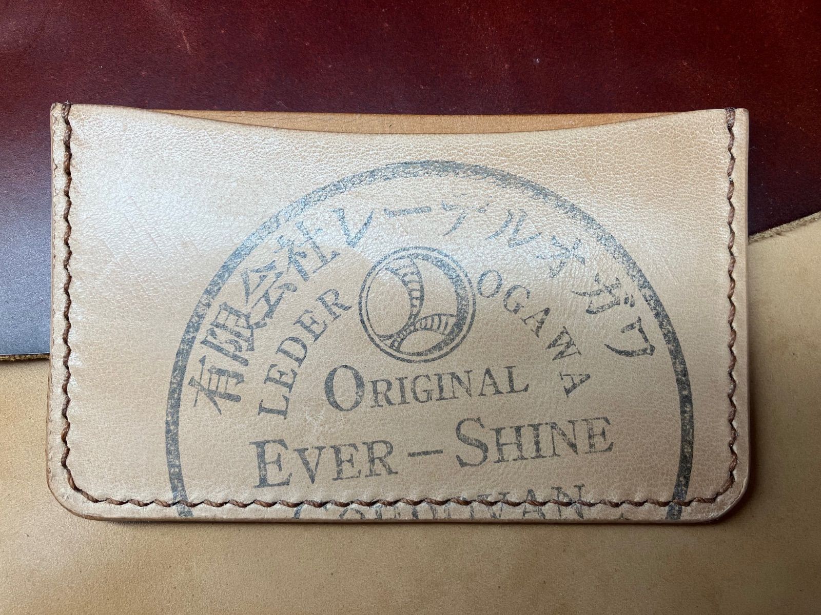 大容量名刺入れ　コードバン　ナチュラル　レーデルオガワ 大容量名刺入れ コードバン ナチュラル レーデルオガワ