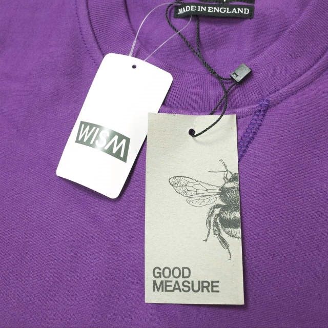 新品 GOOD MEASURE グッドメジャー イギリス製 M-21 Heavyweight Crew Neck Sweatshirt  Vガゼットクルーネックスウェット XL VIMTO パープル トレーナー 裏毛 プルオーバー WISM取り扱い g9971