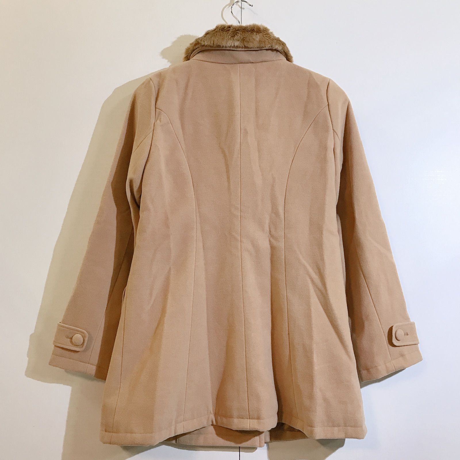 トゥララ　コート 美品】Tralala トゥララ コート ベージュ フェイクファー ハート