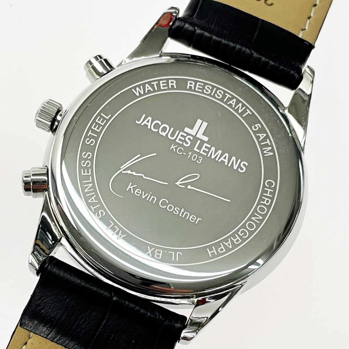 JACQUES LEMANS Kevin COSTNER KC-103A シルバー×ブラック クォーツ 
