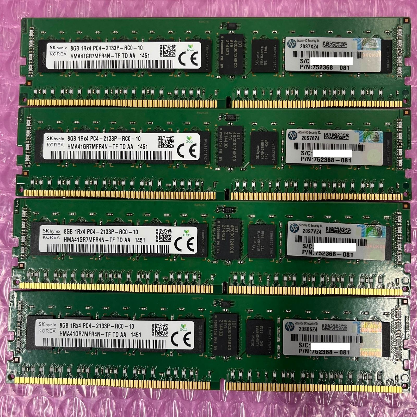 HP純正メモリ サーバーワークステーション用 DDR4 16GBx4本 CF HP純正メモリ サーバーワークステーション用 DDR4 16GBx4本 CF