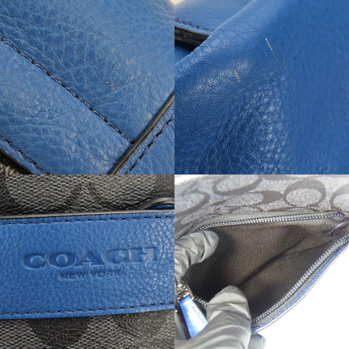 中古】 コーチ ショルダーバッグ F72043 シグネチャー レザー PVC