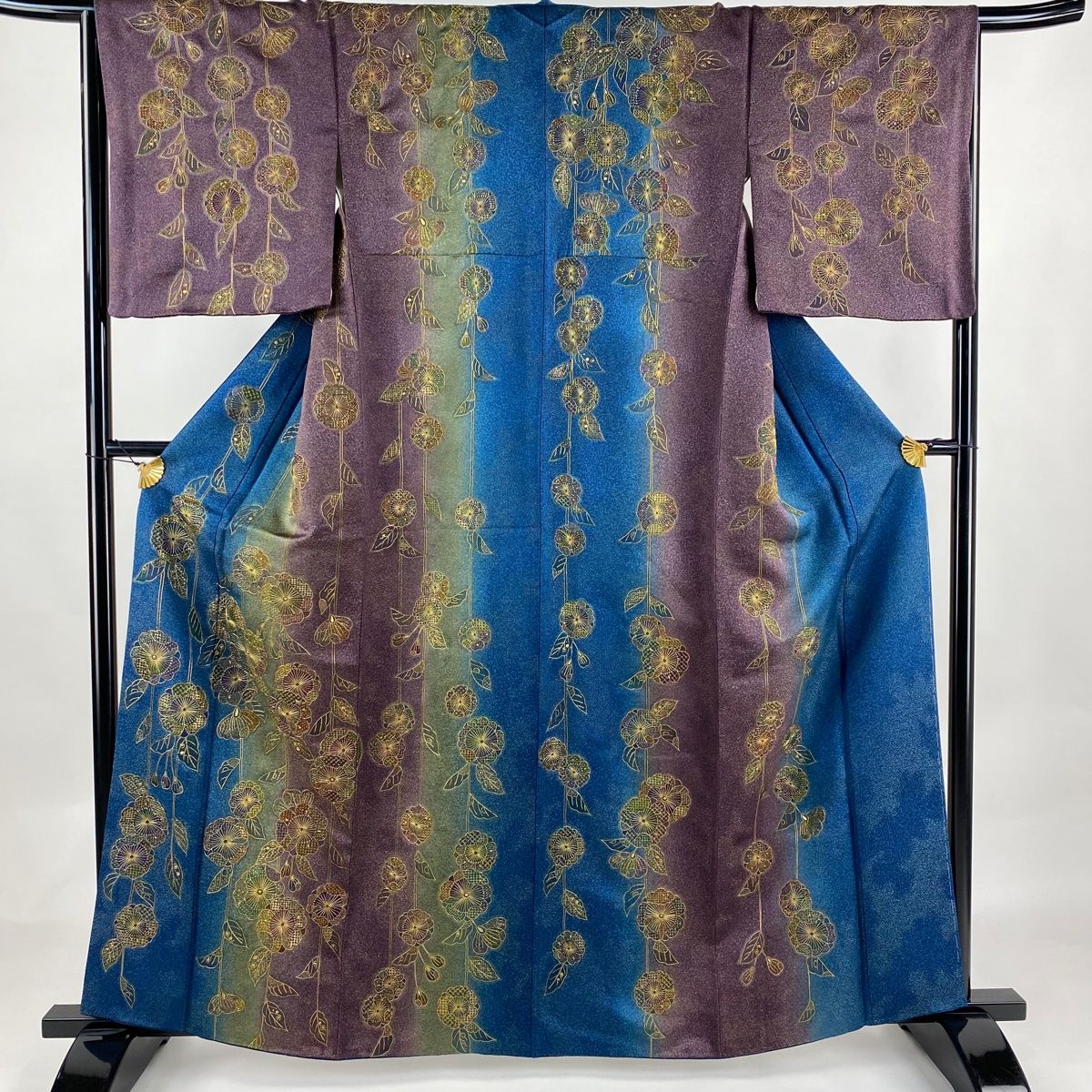 超豪華絢爛綺麗逸品美品身丈160cm裄丈65cm☆綿薩摩☆袷広襟(未使用)