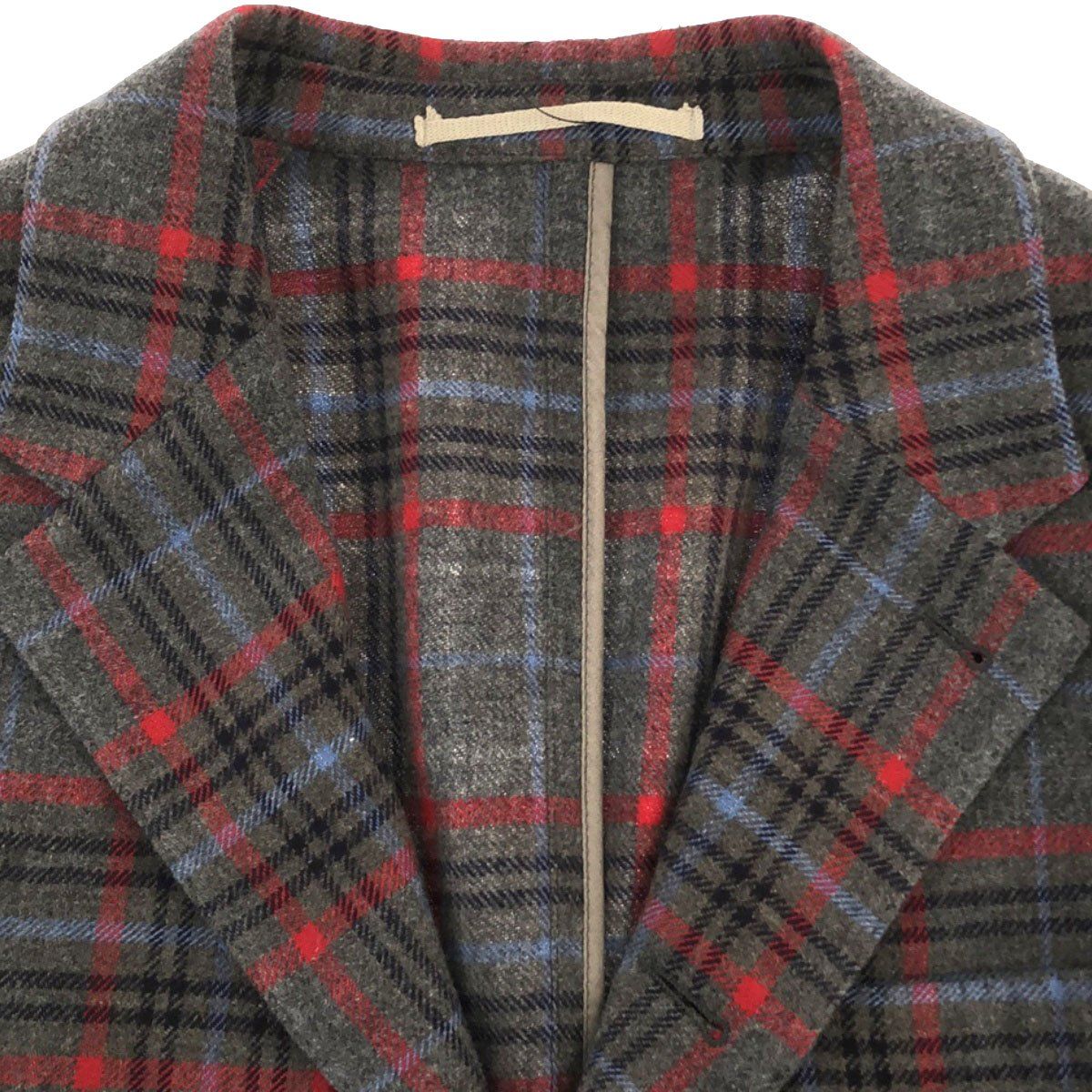 Cantarelli カンタレリ KNIT JACKET タータンチェック テーラード