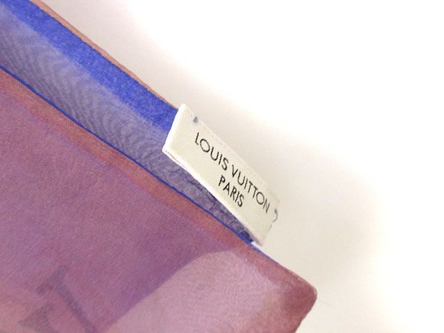 ルイヴィトン LOUIS VUITTON シルク スカーフ LV ロゴ