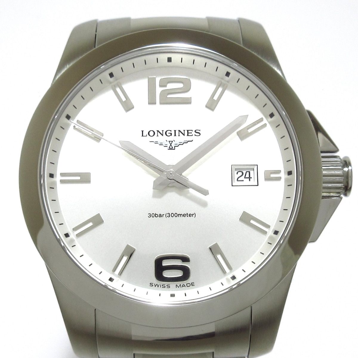 LONGINES ロンジン 腕時計 コンクエスト L3.759.4 メンズ 裏蓋刻印 シルバー