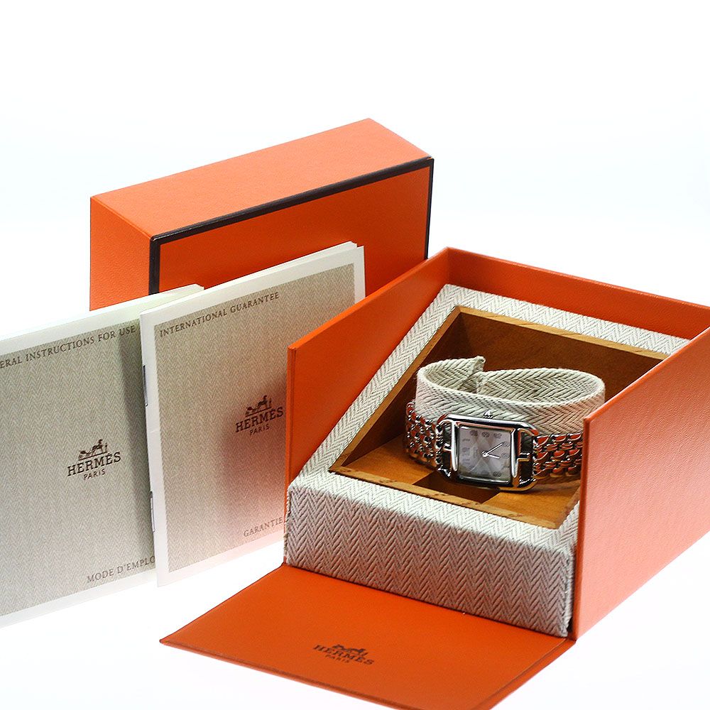 最終値下げ エルメスHERMESケープコッドCC1.210箱保証書付き完品 HERMES】ヴィンテージ エルメス ケープコッド CC1.210 クォーツ
