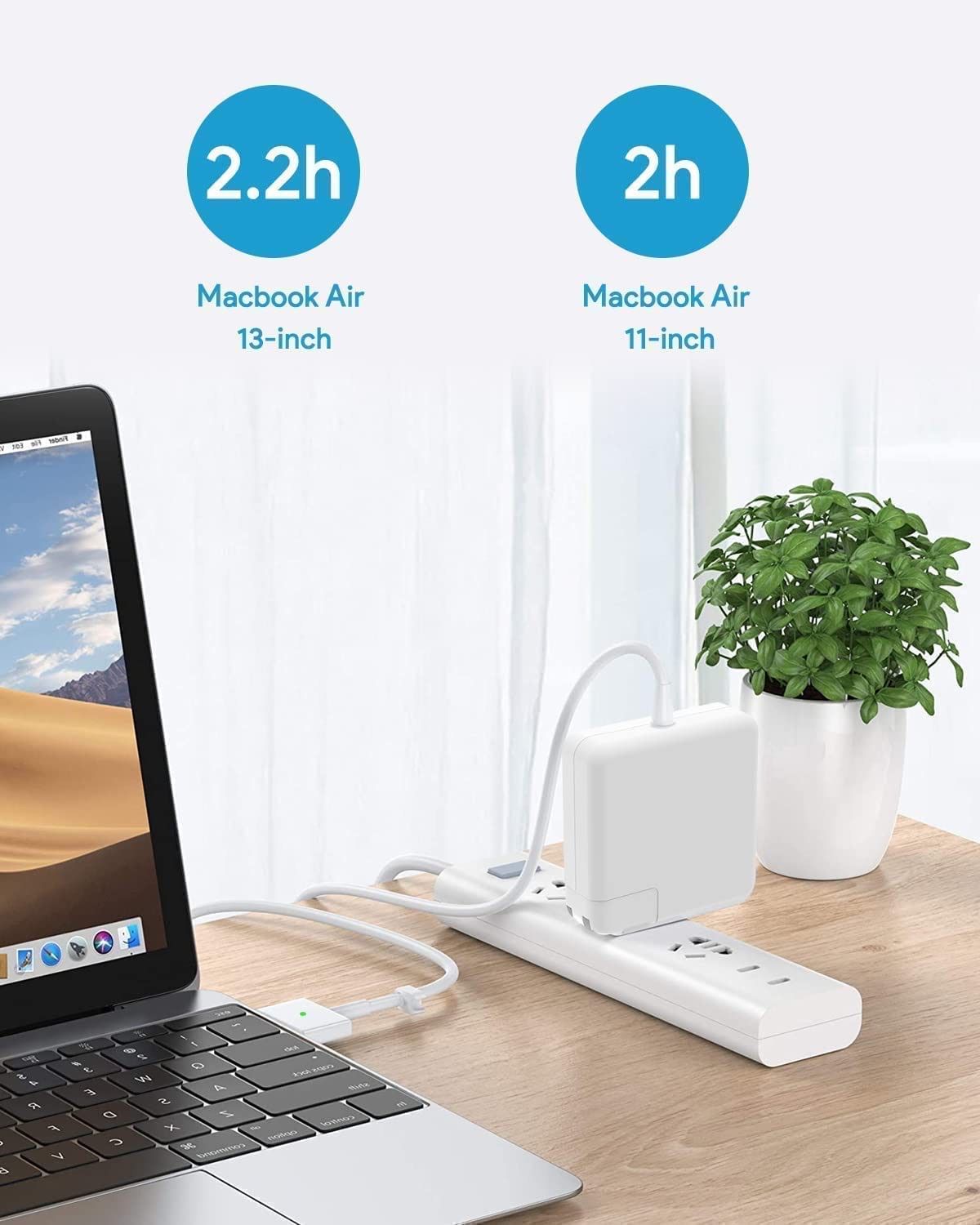 MacBook Air 充電器 互換電源アダプター 45W Mag 2 T型