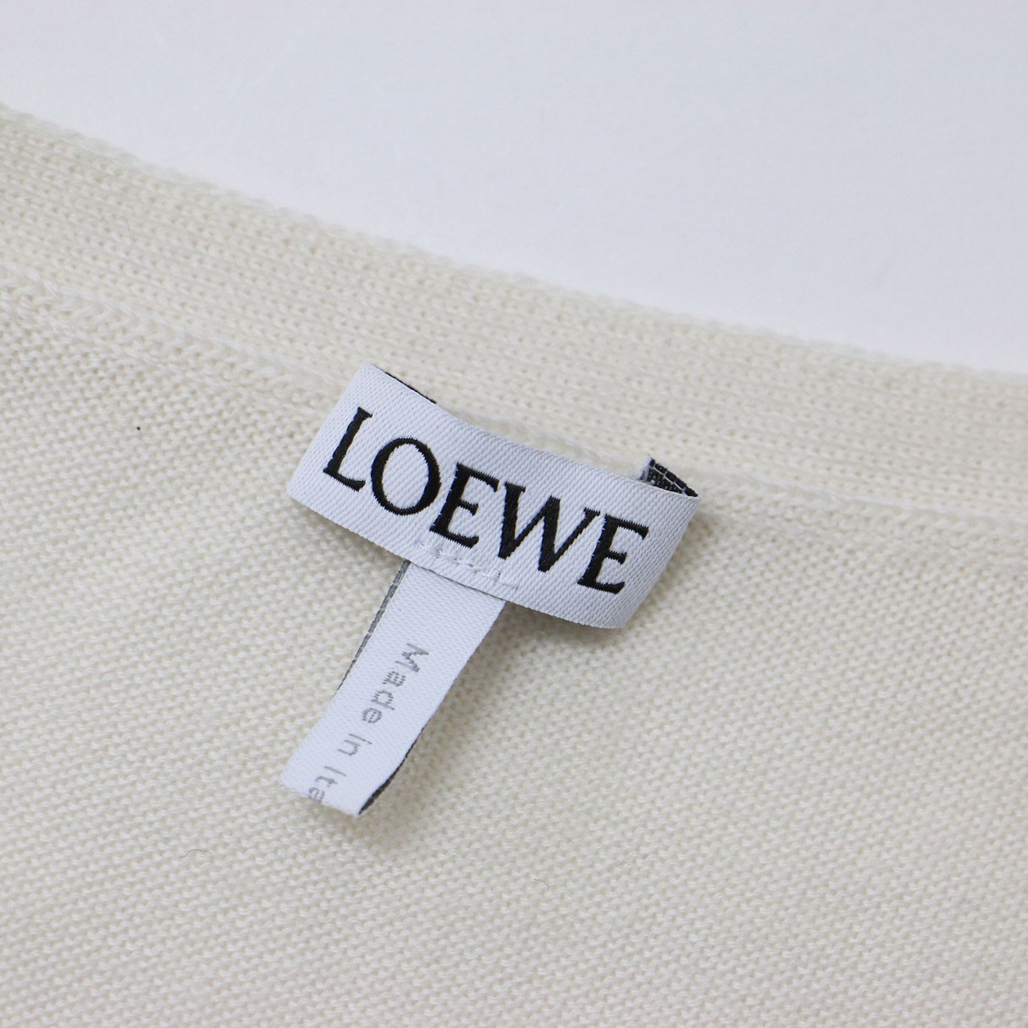 LOEWE ロエベ ニット カーディガン カシミヤ アイボリー オフ