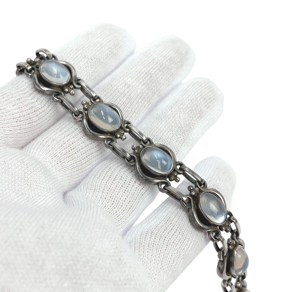 □美品□ ジョージジェンセン ブレスレット ムーンストーン シルバー  