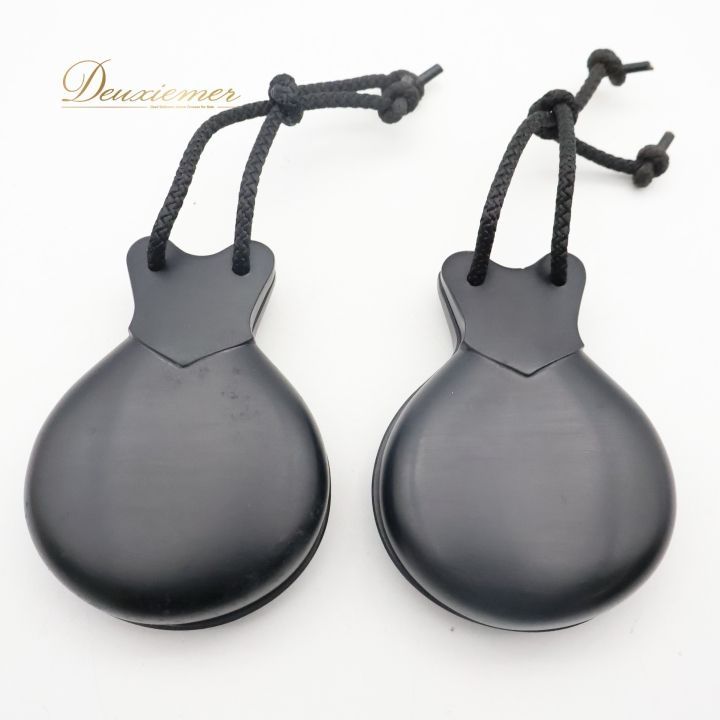 【フラメンコ用小道具】ブラック パリージョ カスタネット ケース付き レッド HERNANDES パリージョ カスタネット 収納袋付き HERNANDEZ カスタ