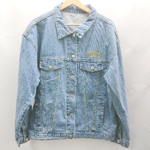 ◇ ⊇ ANDJ アンドジェイ 刺繍入り 長袖 デニムジャケット ジージャン 